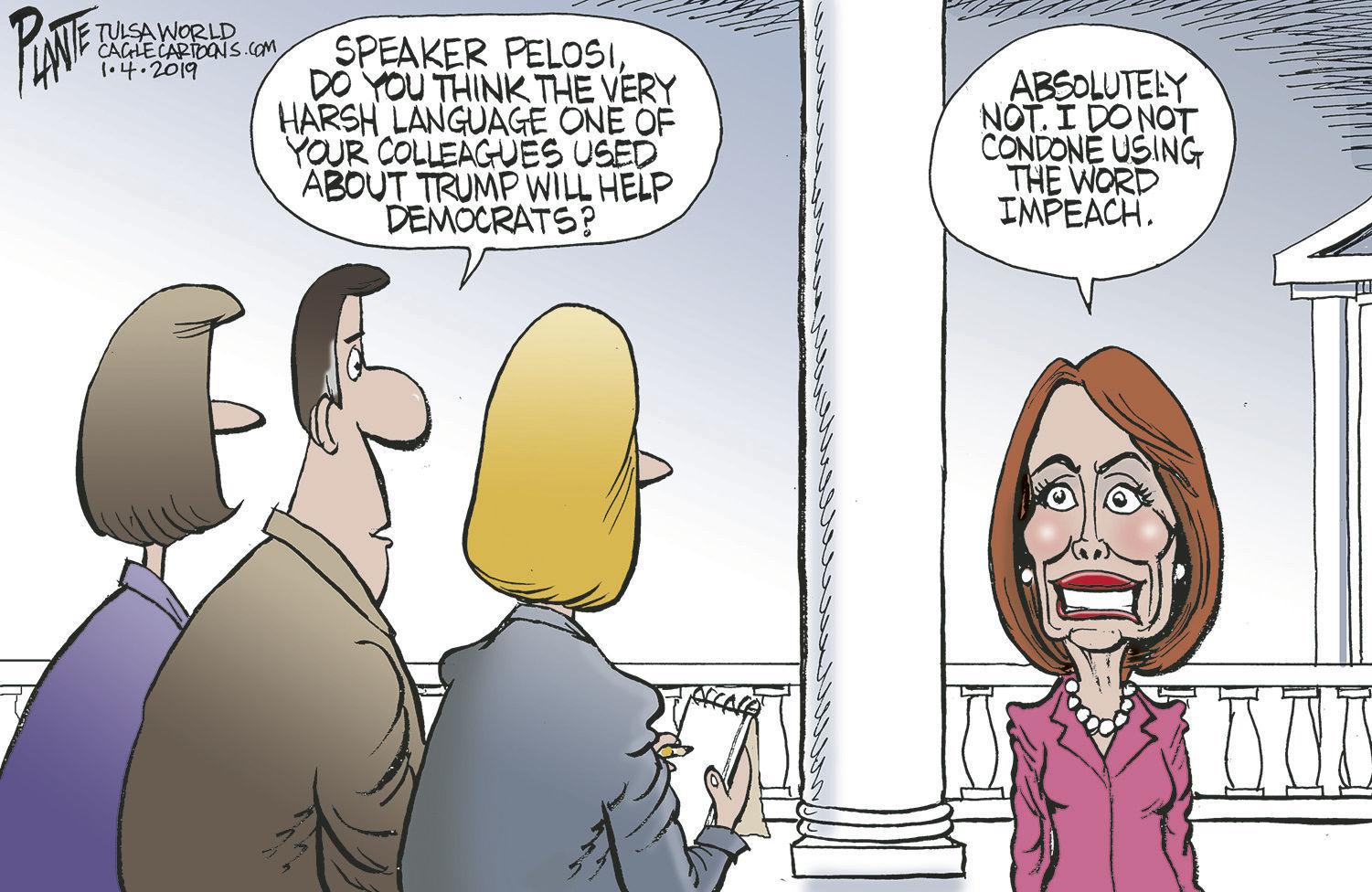 Bruce Plante Cartoon: Pelosi on harsh language